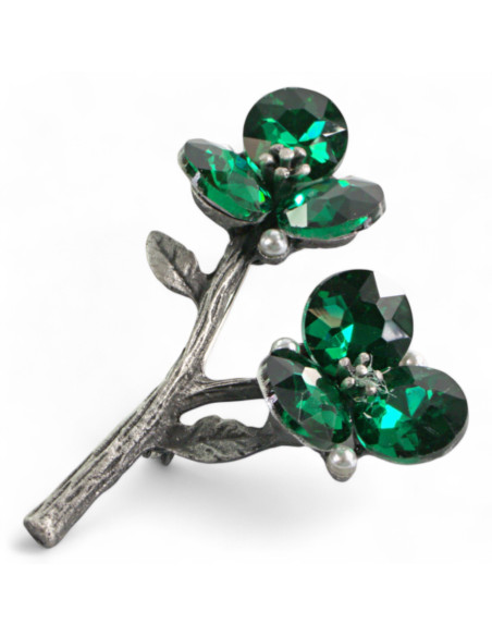 Broszka Brosza Gałązka Lolita Accessories zielony kwiat