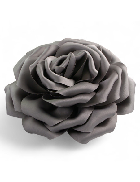 KWIAT Z MATERIAŁU RÓŻA BROSZKA PRZYPINKA LOLITA AKCESORIA 14 CM STALOWY