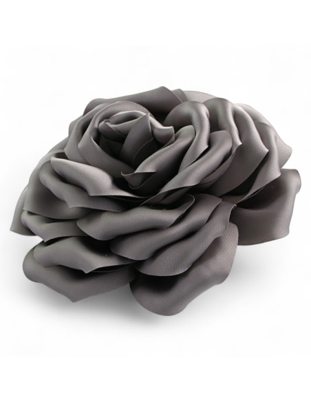 KWIAT Z MATERIAŁU RÓŻA BROSZKA PRZYPINKA LOLITA AKCESORIA 14 CM STALOWY