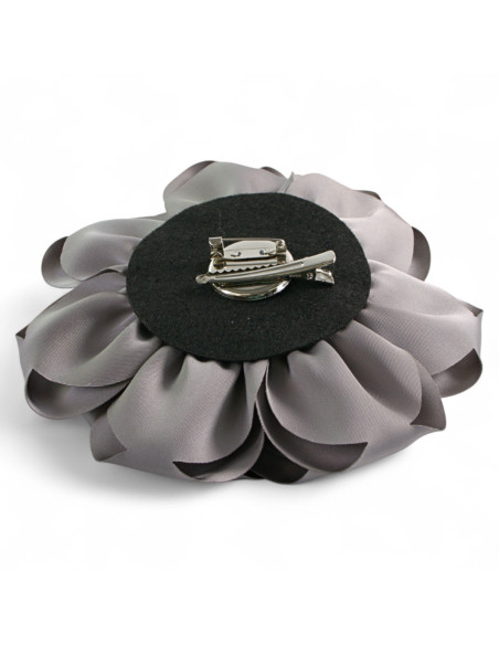 KWIAT Z MATERIAŁU RÓŻA BROSZKA PRZYPINKA LOLITA AKCESORIA 14 CM STALOWY