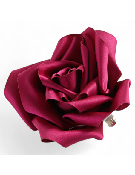 KWIAT Z MATERIAŁU RÓŻA BROSZKA PRZYPINKA LOLITA AKCESORIA 10 CM
