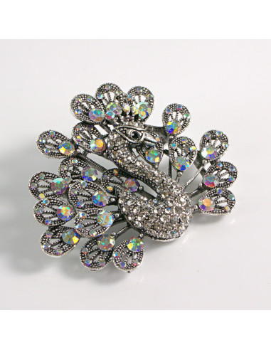 BROSZKA BROSZA SREBRNY PAW Z  KAMIENIAMI...