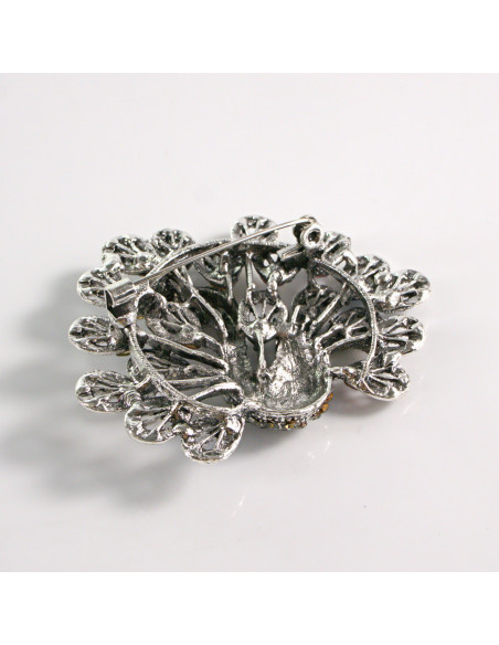 BROSZKA BROSZA SREBRNY PAW Z  KAMIENIAMI CRYSTAL AB LOLITA AKCESORIA