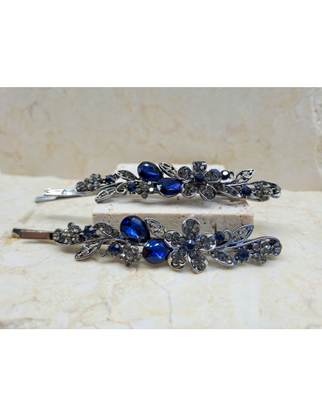 Wsuwka do włosów KWIATEK Z KRYSZTAŁEM ZESTAW 2 SZT. Lolita Accessories