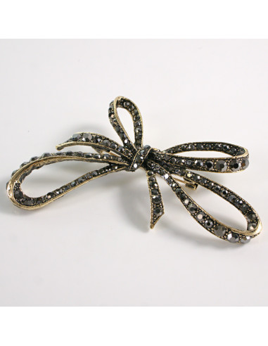 BROSZKA BROSZA DUŻA KOKARDA STARE ZŁOTO Z...