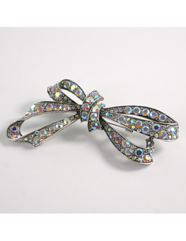 BROSZKA BROSZA SREBRNA KOKARDA KAMIENIAMI...