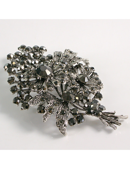 BROSZKA BROSZ SREBRNY BUKIET KWIATÓW Z KAMIENIAMI  LOLITA AKCESORIA