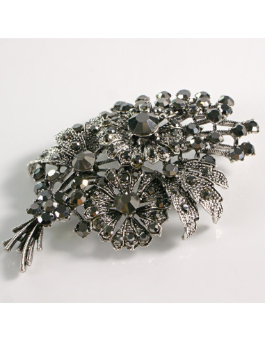 BROSZKA BROSZ SREBRNY BUKIET KWIATÓW Z...