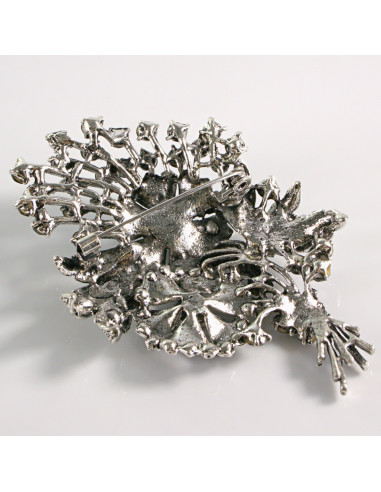 BROSZKA BROSZ SREBRNY BUKIET KWIATÓW Z...