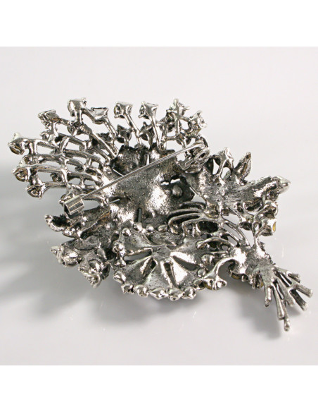 BROSZKA BROSZ SREBRNY BUKIET KWIATÓW Z KAMIENIAMI  LOLITA AKCESORIA