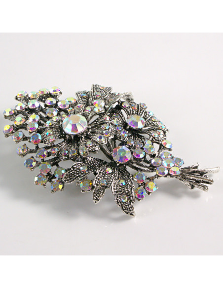 BROSZKA BROSZ BUKIET KWIATÓW Z KAMIENIAMI  CRYSTAL AB LOLITA AKCESORIA