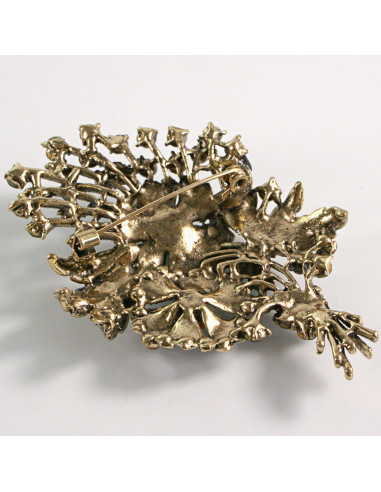 BROSZKA BROSZ BUKIET KWIATÓW Z KAMIENIAMI...