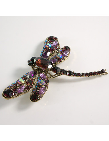 BROSZKA BROSZA DUŻA FIOLETOWA WAŻKA Z...