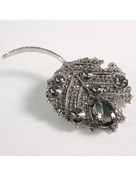BROSZKA BROSZA DUŻY  LIŚĆ MAXI Z KAMIENIAMI   LOLITA AKCESORIA
