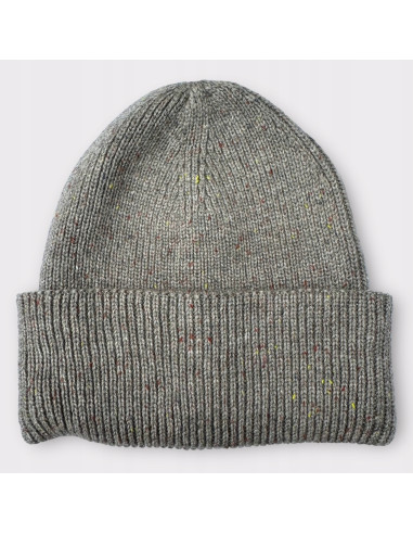 Czapka Zimowa BEANIE CIEMNY SZARO-BEŻOWA MELANŻ UNISEX