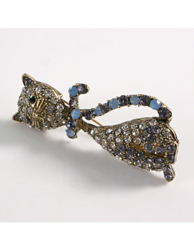 BROSZKA BROSZA KOT KOTEK Z NIEBIESKIMI...