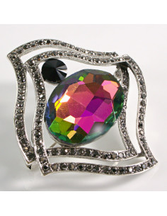 BROSZKA BROSZA  Z DUŻYM KAMIENIEM VITRAIL  LOLITA AKCESORIA