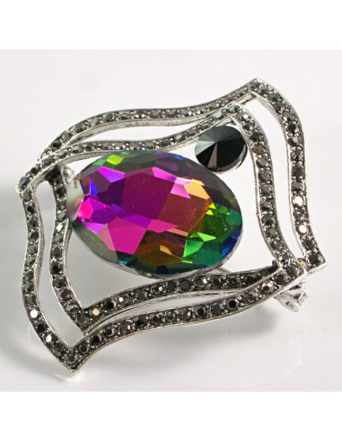 BROSZKA BROSZA  Z DUŻYM KAMIENIEM VITRAIL...