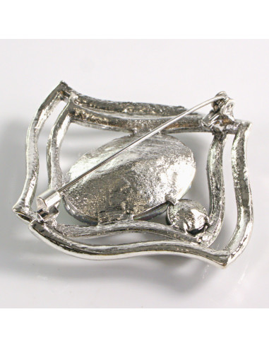 BROSZKA BROSZA  Z DUŻYM KAMIENIEM VITRAIL...