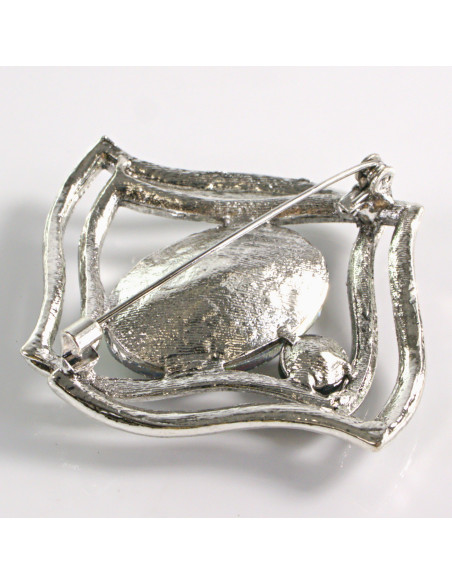 BROSZKA BROSZA  Z DUŻYM KAMIENIEM VITRAIL  LOLITA AKCESORIA