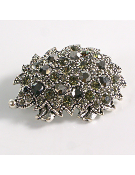 BROSZKA BROSZA SZARY  JEŻ JEŻYK Z KAMIENIAMI  LOLITA AKCESORIA