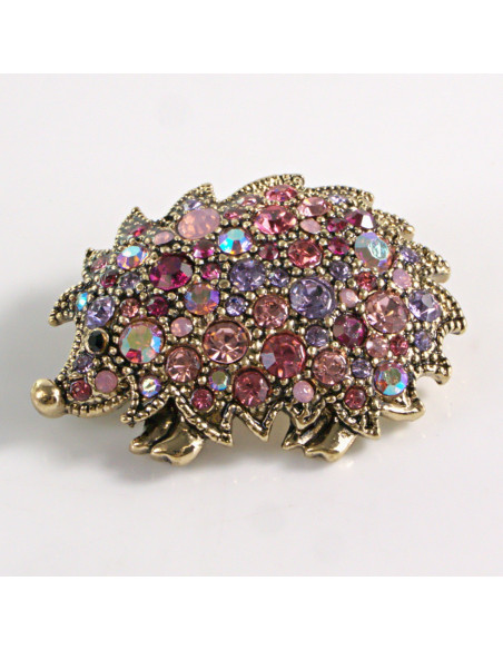 BROSZKA BROSZA RÓŻOWY JEŻ JEŻYK  KAMIENIAMI  LOLITA AKCESORIA