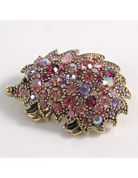 BROSZKA BROSZA RÓŻOWY JEŻ JEŻYK  KAMIENIAMI  LOLITA AKCESORIA