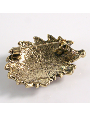 BROSZKA BROSZA RÓŻOWY JEŻ JEŻYK  KAMIENIAMI...