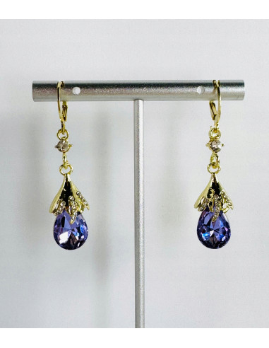 Kolczyki z FIOLETOWĄ ŁEZKĄ Lolita Accessories...