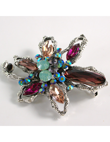 BROSZKA BROSZA DUŻY KWIAT z  KAMIENIAMI   LOLITA AKCESORIA