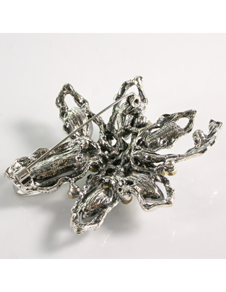 BROSZKA BROSZA DUŻY KWIAT z  KAMIENIAMI   LOLITA AKCESORIA