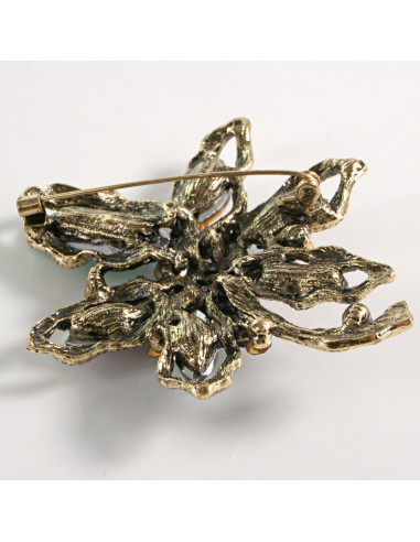 BROSZKA BROSZA DUŻY KWIAT  z KAMIENIAMI...