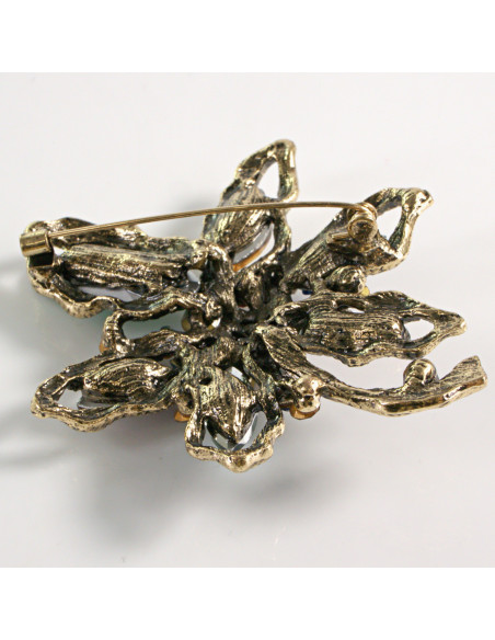 BROSZKA BROSZA DUŻY KWIAT  z KAMIENIAMI   LOLITA AKCESORIA