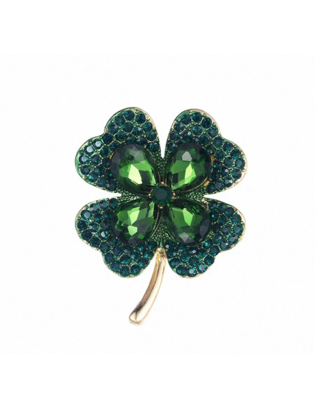 BROSZKA BROSZA ZIELONA CZTEROLISTNA KONICZYNKA KONICZYNA LOLITA AKCESORIA