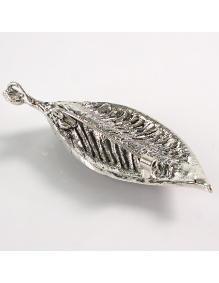 BROSZKA BROSZA LIŚĆ LISTEK Z KOLOROWYMI CYRKONIAMI  LOLITA AKCESORIA