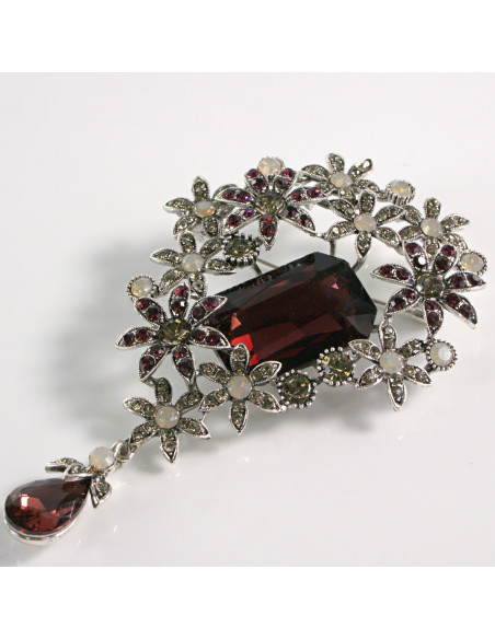 BROSZKA BROSZA DUŻY SREBRNY MEDALION VINTAGE   LOLITA AKCESORIA