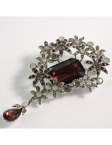 BROSZKA BROSZA DUŻY SREBRNY MEDALION VINTAGE   LOLITA AKCESORIA