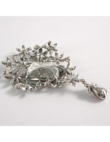 BROSZKA BROSZA DUŻY SREBRNY MEDALION VINTAGE   LOLITA AKCESORIA