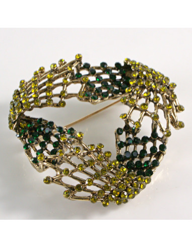 BROSZKA BROSZA DUŻY GRAFITOWY AŻUROWY WĘZEŁ...