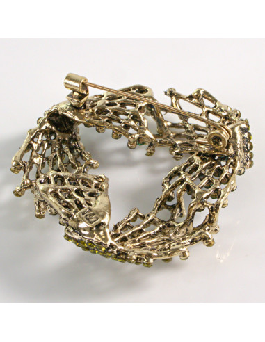 BROSZKA BROSZA DUŻY GRAFITOWY AŻUROWY WĘZEŁ...