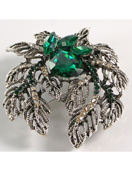 BROSZKA BROSZA ZIELONY KWIAT WIĄZANKA LOLITA AKCESORIA