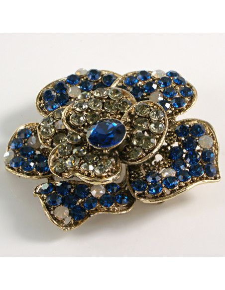 BROSZKA BROSZA DUŻY KWIAT RÓŻA VINTAGE LOLITA AKCESORIA