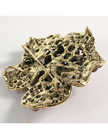 BROSZKA BROSZA DUŻY KWIAT RÓŻA VINTAGE LOLITA AKCESORIA