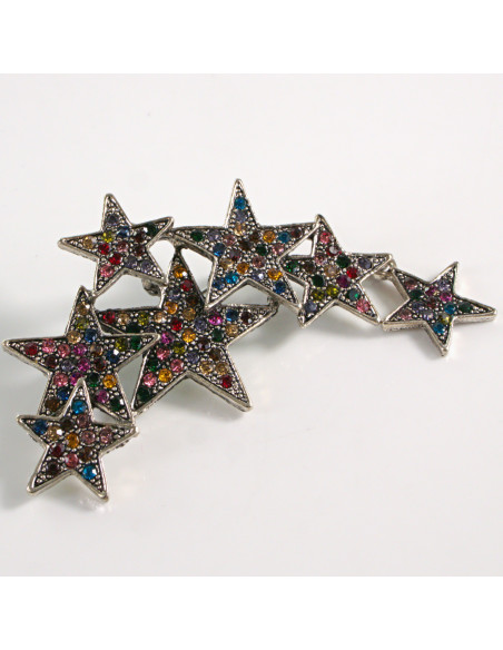 BROSZKA BROSZA GWIAZDY GWIAZDKI KOLOROWE CYRKONIE LOLITA AKCESORIA