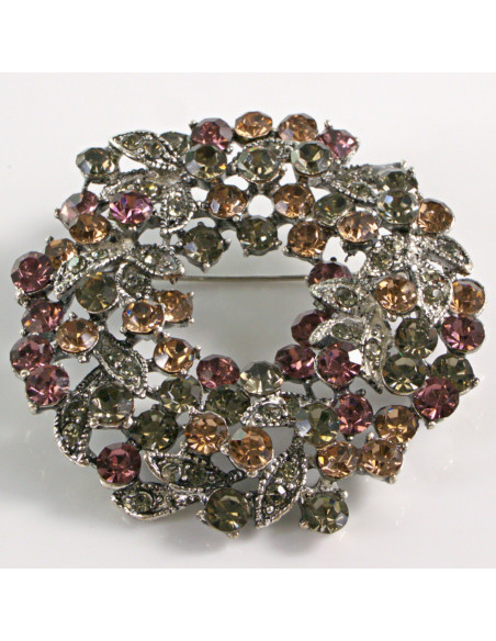 BROSZKA BROSZA VINTAGE WIENIEC  KOLORY  CYRKONIE LOLITA AKCESORIA