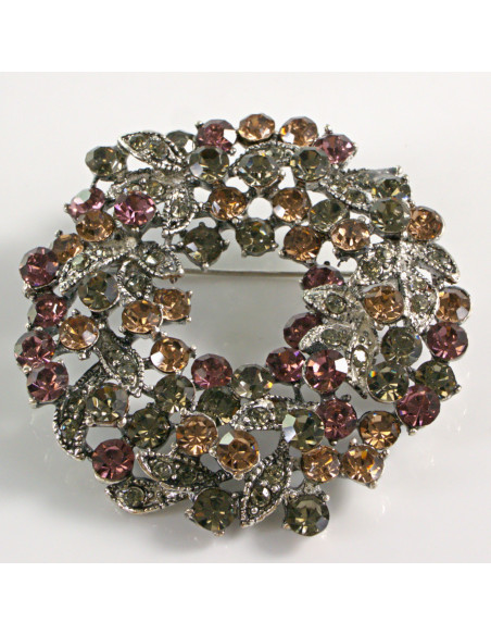 BROSZKA BROSZA VINTAGE WIENIEC  KOLORY  CYRKONIE LOLITA AKCESORIA