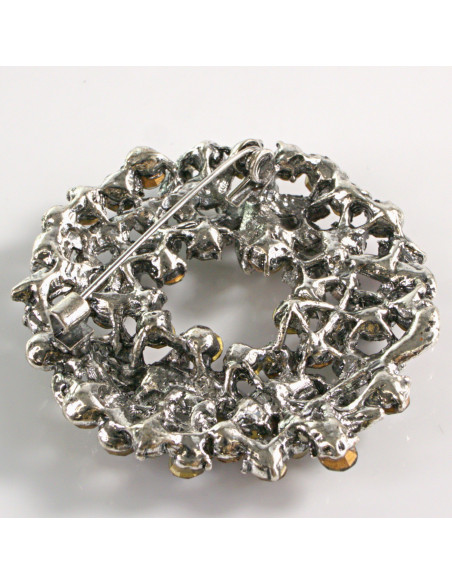 BROSZKA BROSZA VINTAGE WIENIEC  KOLORY  CYRKONIE LOLITA AKCESORIA