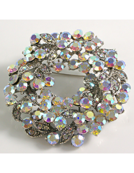 BROSZKA BROSZA VINTAGE WIENIEC CYRKONIE CRYSTAL AB LOLITA AKCESORIA