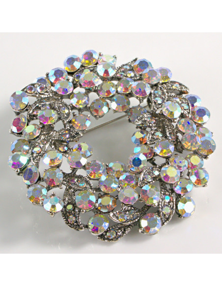 BROSZKA BROSZA VINTAGE WIENIEC CYRKONIE CRYSTAL AB LOLITA AKCESORIA
