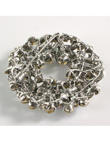 BROSZKA BROSZA VINTAGE WIENIEC CYRKONIE CRYSTAL...